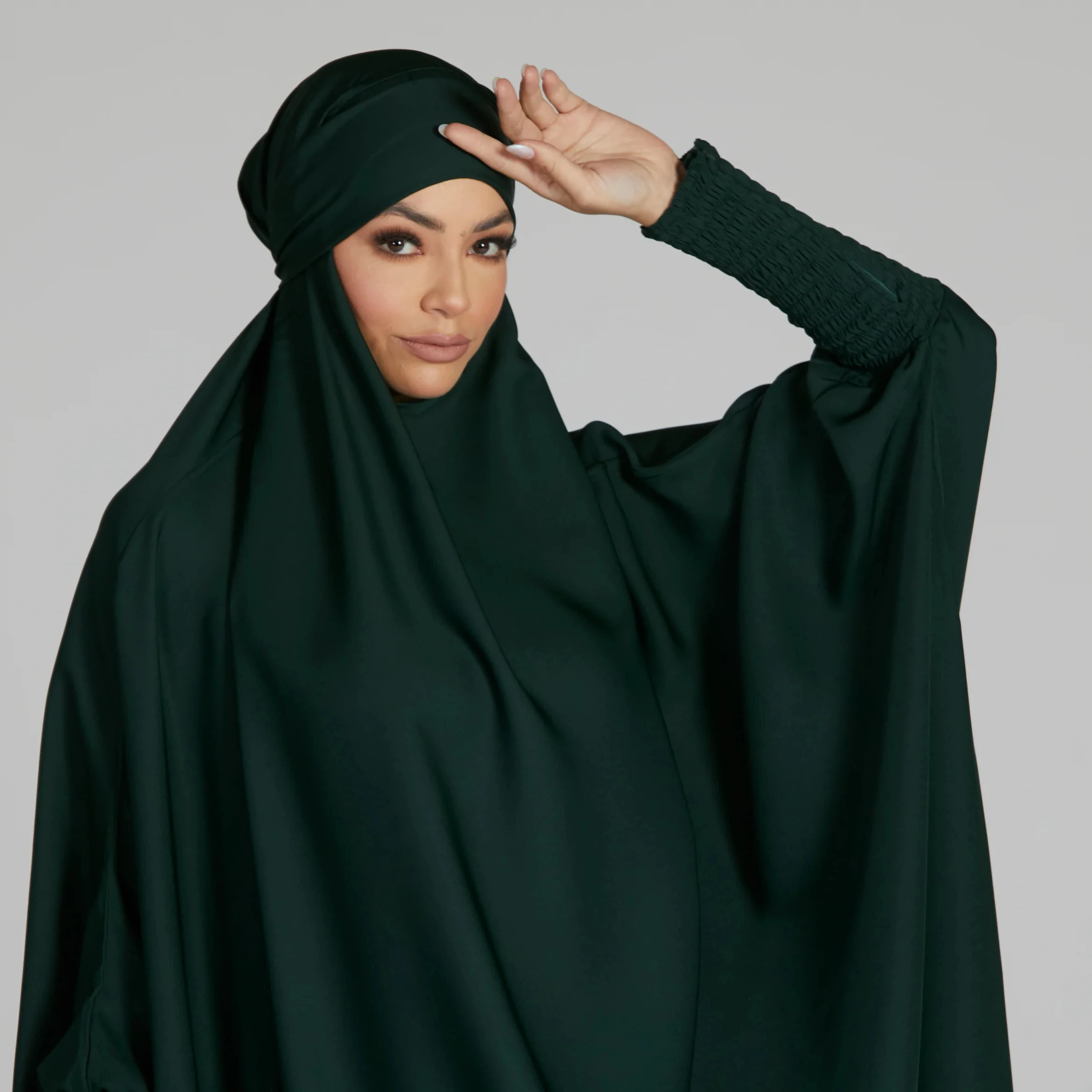 2023 Hot Selling One Piece Full Length Black Jilbab Zipped Cuffs With  Pockets Prayer Abaya Modest Khimar Hijab Abaya