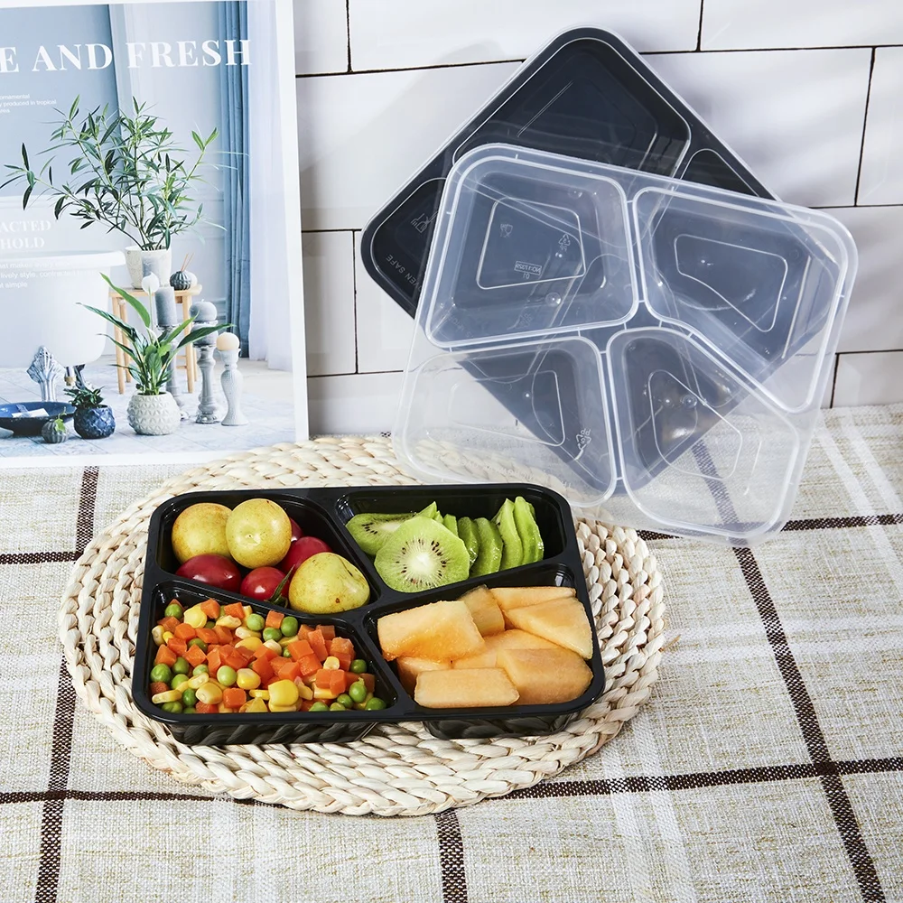 Biodegradable 4 Compartment Food Containers Take Away Disposable Lunch Box  for restaurant - China Disposable Lunch Box and Take Away Disposable Lunch  Box price