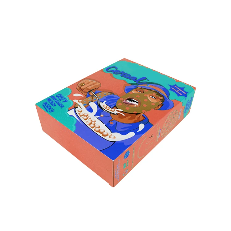 Popular Custom Printed Oatmeal Package Rectangle Cereal Carton Shape Paper Packaging Box
