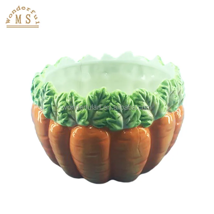 Customized logo printing Kitchen Ceramic  porcelain Tableware radish cup garden carrot mug stoneware dish