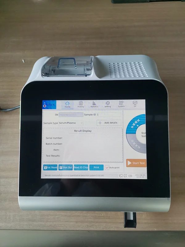 Wondfo FIA Meter High Accuracy  Finecare 2 PLUS Cortisol Rapid Quantitative Progesterone Test Machine FS114