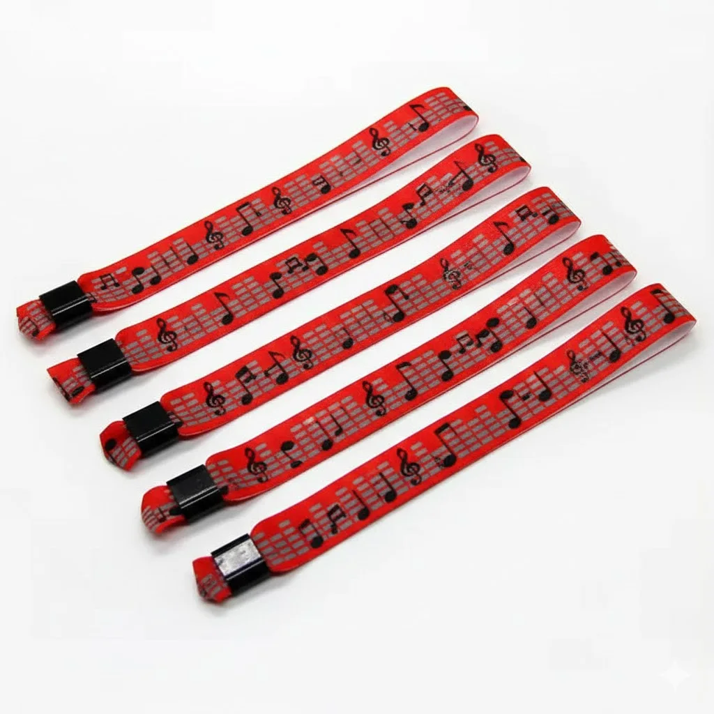 product best selling environmentally friendly rpet custom fabric wristband with slide lock for vip concert festival-3