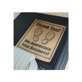 Customized print Disposable Automotive Paper Floor Mats Brown Kraft Paper Floor Mats