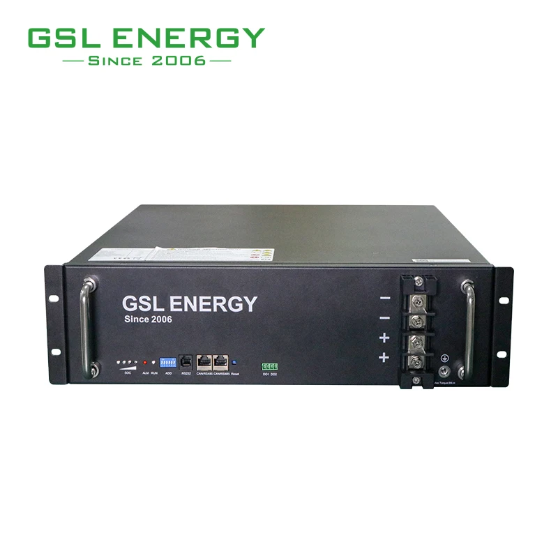GSL ENERGY Solar CATL Cell 5 kwh Lithium Ion Lifepo4 Battery Pack Solar Batteries 3U 48 Volts 100Ah Lithium Ion Battery Rack