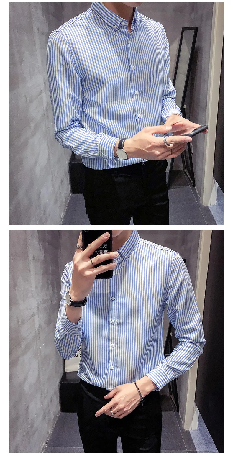 Classic Design Shirt, Men's Semi-formal Button Up Lapel Long Sleeve Shirt  For Spring Summer Business - Temu