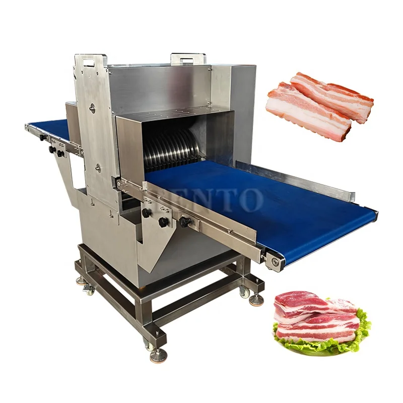 Industrial Fresh Meat Slicer Automatic / Meat Strip Cutter / Meat Cutlets Cutting Machine