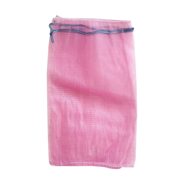 China Manufacturer Pp Knitted Packaging Onions Leno Mesh Net Bag for Fruit Vegetable Firewood