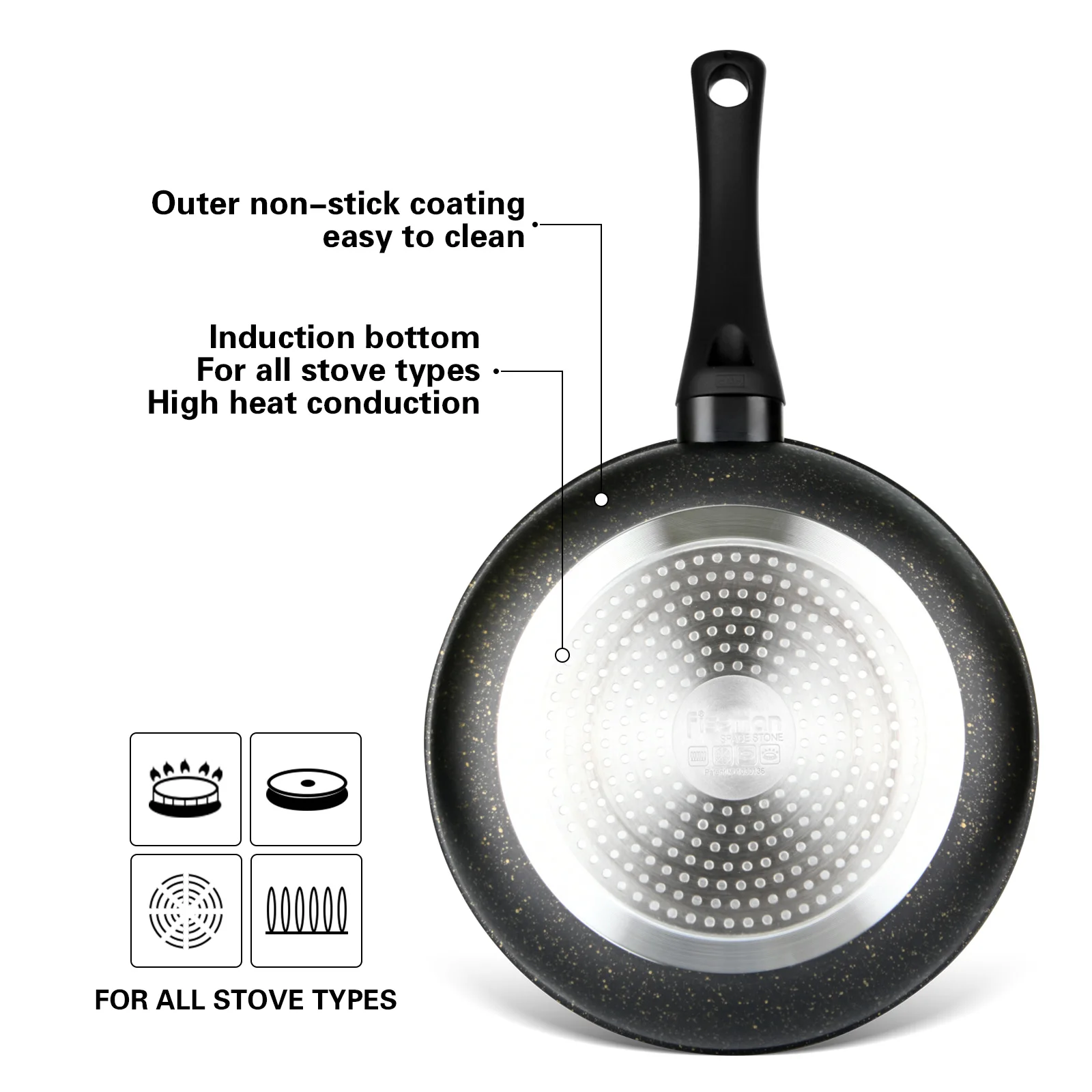 Fissman GRACE 26cm Deep Cooking Frypan Crepe Pan