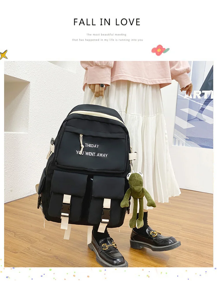 2025 New Style Backpeck for Girls School Bags Fashion Cute Notebook Function College Students Customized logo Laptop Backpack