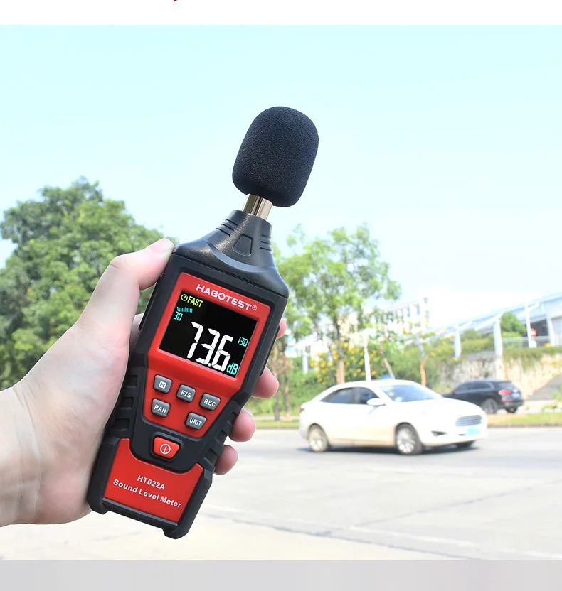 Digital Sound Level Meter HABOTEST Noise Measuring Instrument db Meter logger HT622A Decibel Monitor Diagnostic-tool 30~130db