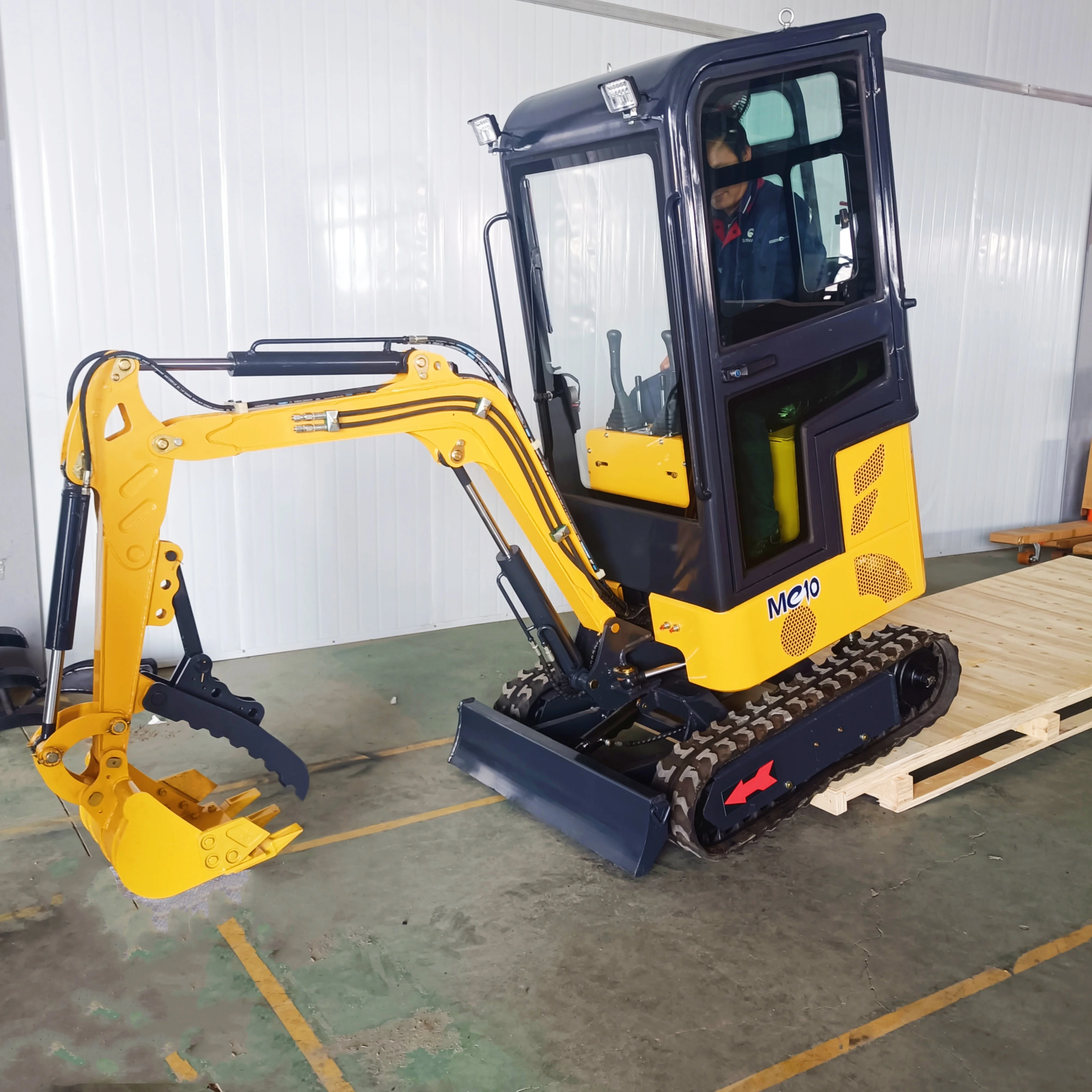 Lithium Battery Powered Mini Electric Excavator 1ton Electric Mini Excavator with Cab