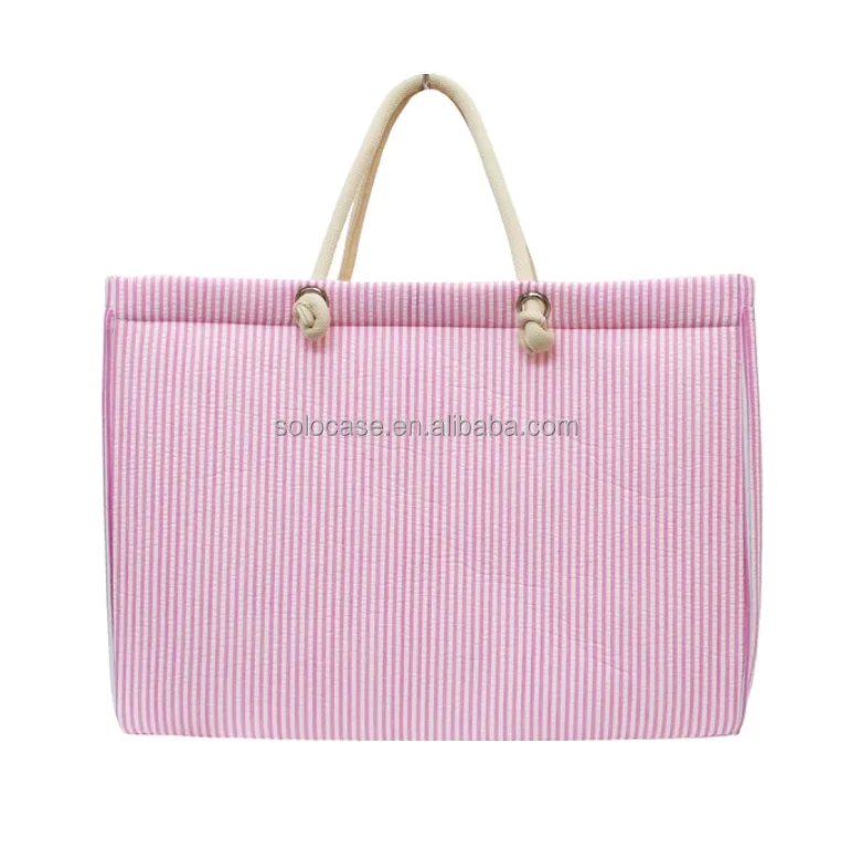 Women's Lightweight Seersucker Tote Bag