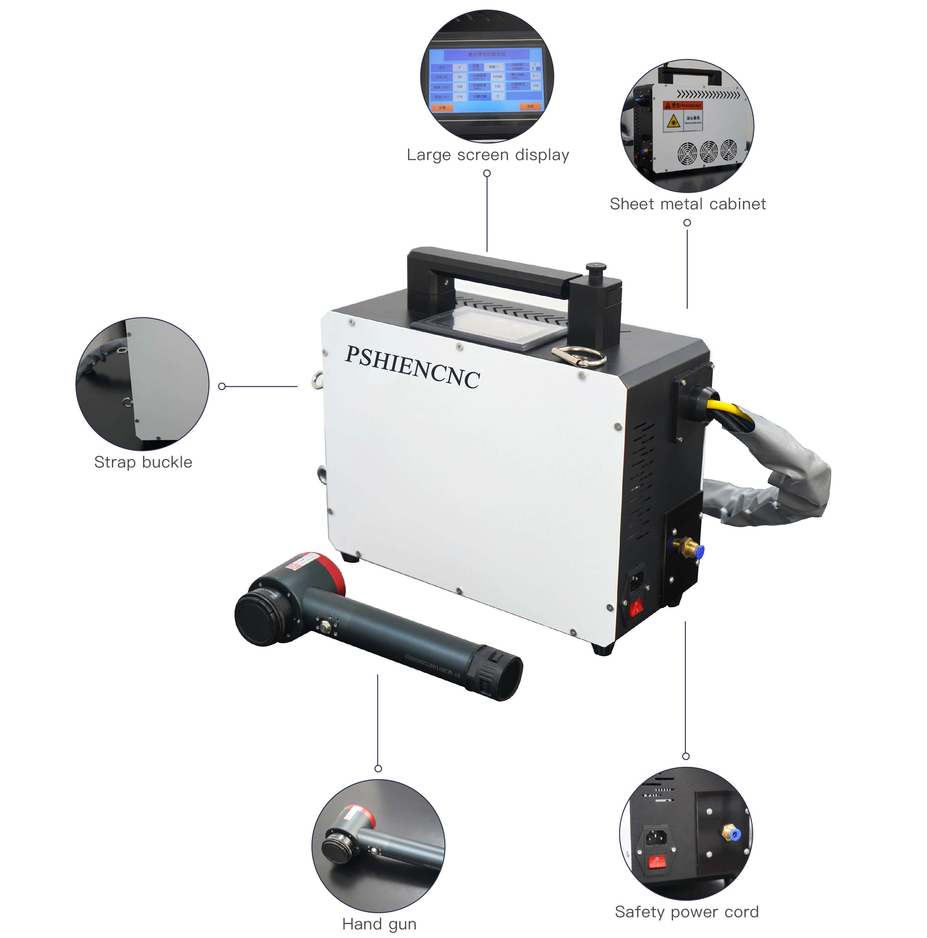 Portable Stainless Steel Rust Removal Machine New Condition Fiber Laser Clean Rust Cleaning Machine