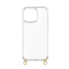 Coque de téléphone + Crochet rotatif en métal doré