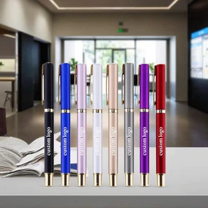 Multiple Colors Available Custom LOGO 0.5mm  Gel Ink Plastic Pens With Matte Surface for Fashionable Creative Promotional Gifts