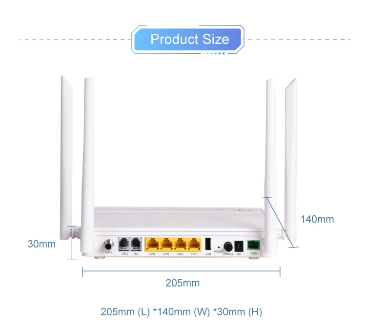 Turbofi 4 Xpon Onu With Wifi voice