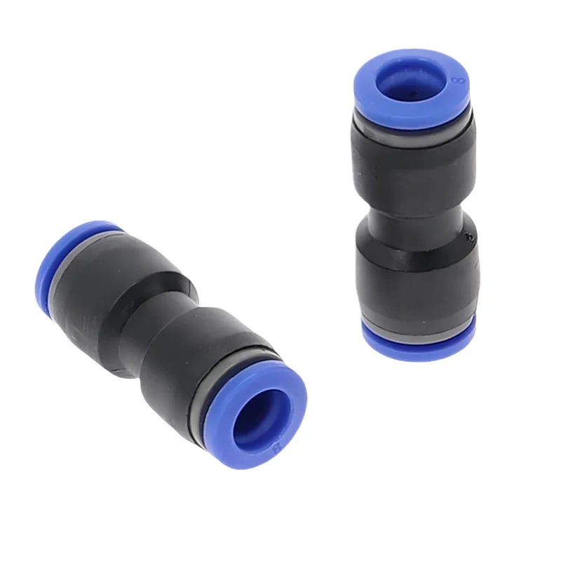 5 Raccords Pneumatiques Rapides Push-In - Filetage Mâle M12x1.25 Pour Tuyau 8 Mm - En Laiton Et Plastique