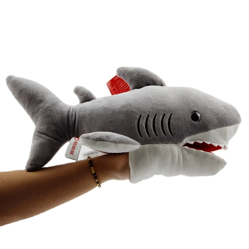Sea Animal Hand Puppet Wholesale Plush Shark Baby Toy Human