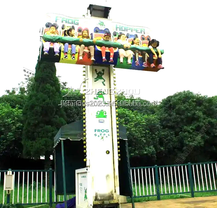 Hot Sale Amusement Park Kiddie Rides Type Frog Jumping Tower Outdoor Game Free Fall Rides