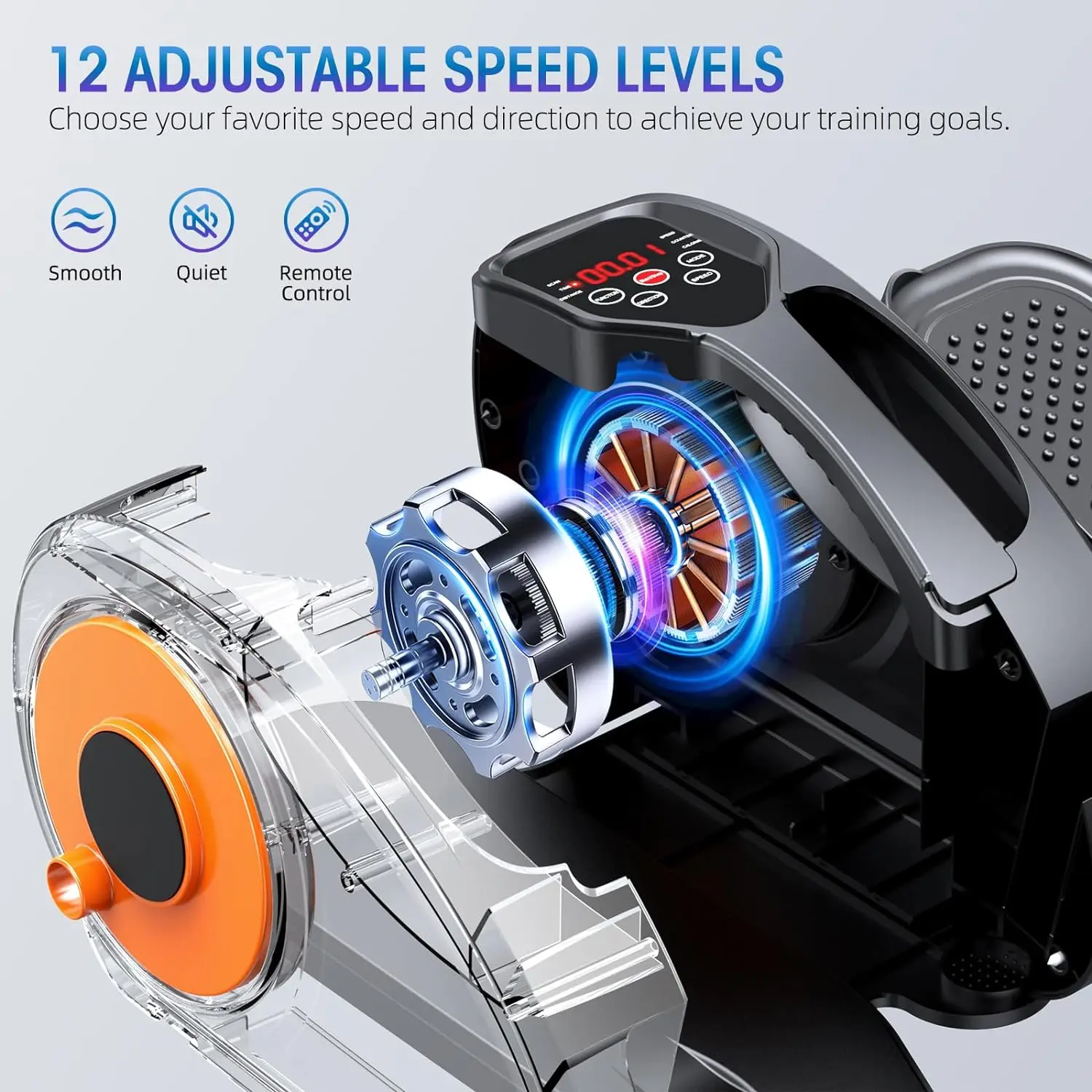 Training Machine Leg Exerciser While Sitting Under Desk Elliptical Exercise Machine for Seniors