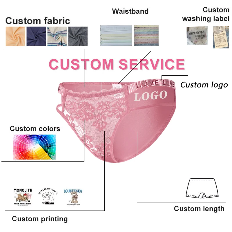 CINVIK Factory Custom Wholesale Plus Size Hot Sale Ladies 280 Pounds Sexy Underwear Lace Mid Waist European Size Women Panties