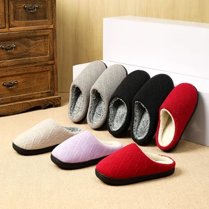Newest Style Winter Indoor Home Shoes for Couples Comfortable Fur Slip-On with Closed Toe Plush Outsole Non-Slip Warm Slippers