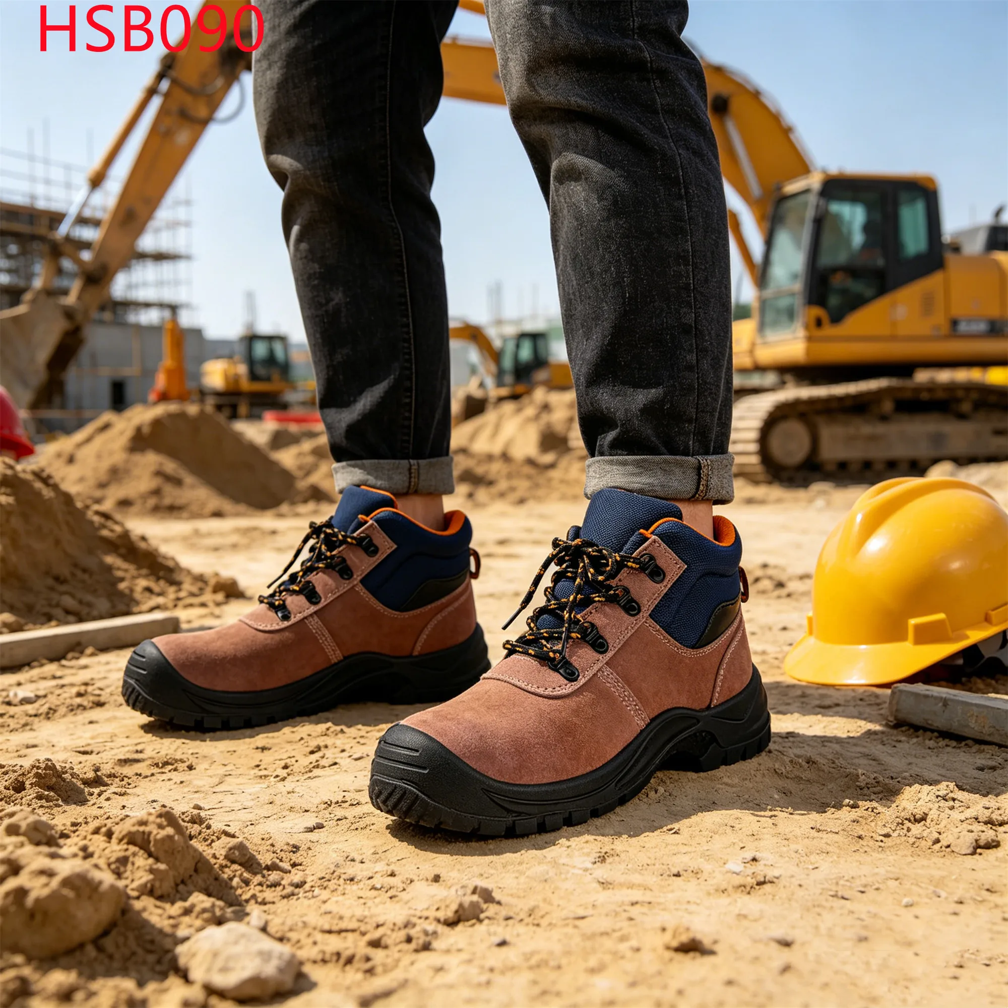 LXG,Logistics Handler Quality Suede Leather pink Color Labor Boots Pipeline Trenching Anti-hit&Penetration Safety Shoes HSB090