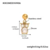 K003 - Ciondolo orsetto dorato con zircone