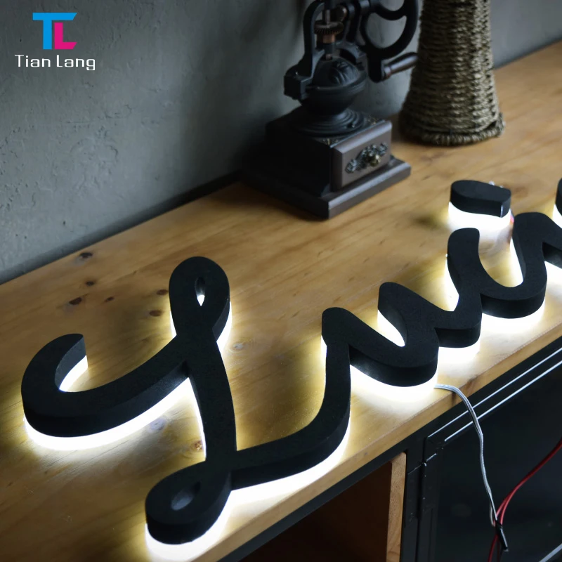 メーカー カスタムアクリル 3Dチャンネル発光文字サイン カスタムウォール 3D LEDチャンネル