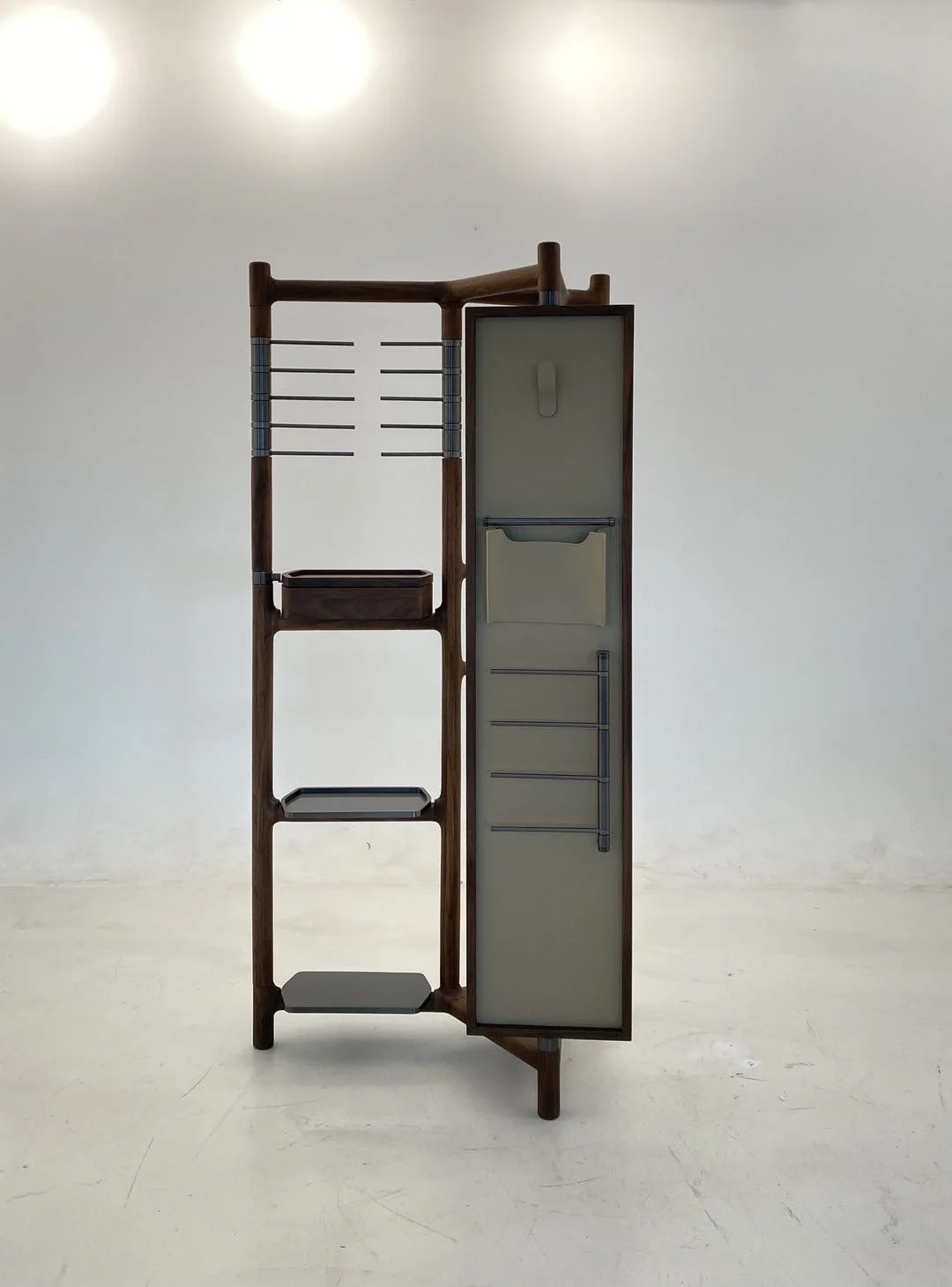 Роскошное легкое зеркало в спальню от пола до потолка встроенный слой седла Кожаная подставка для пальто и шляп из