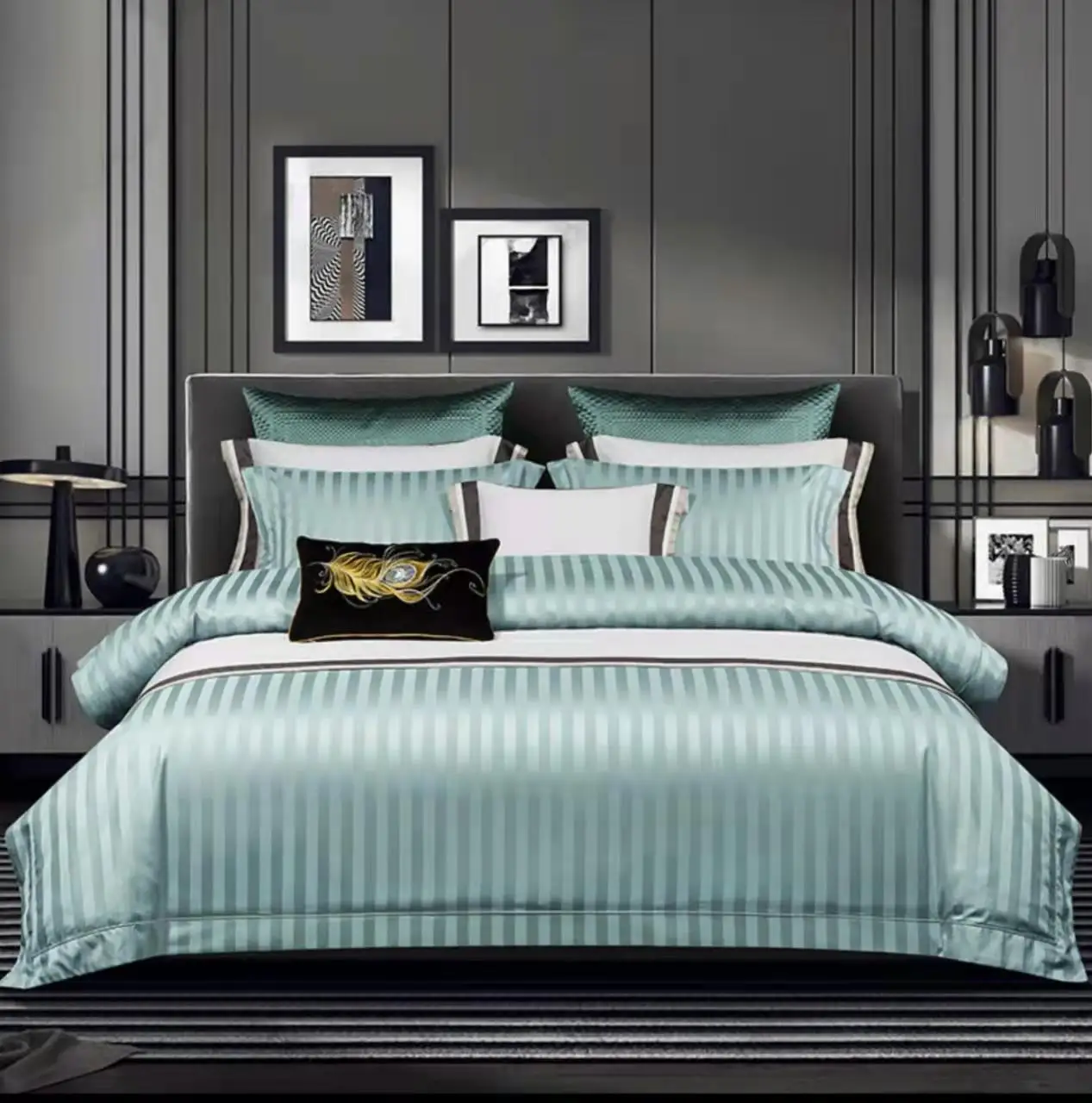 Pretty Pattern 1 Fitted Sheet and Pillowcase Set for King Size Bed Elegant Duvet Covers