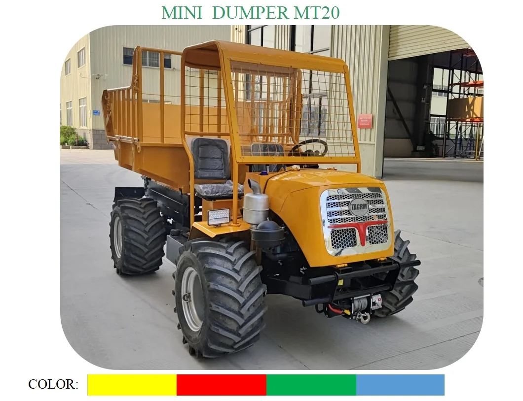 Small Wheel Type 14.7KW/20HP Tricycle Oil Fruit Lift Loader Sawit Palm Garden Dumpers Truck Harvesters for Transporting Palm Oil