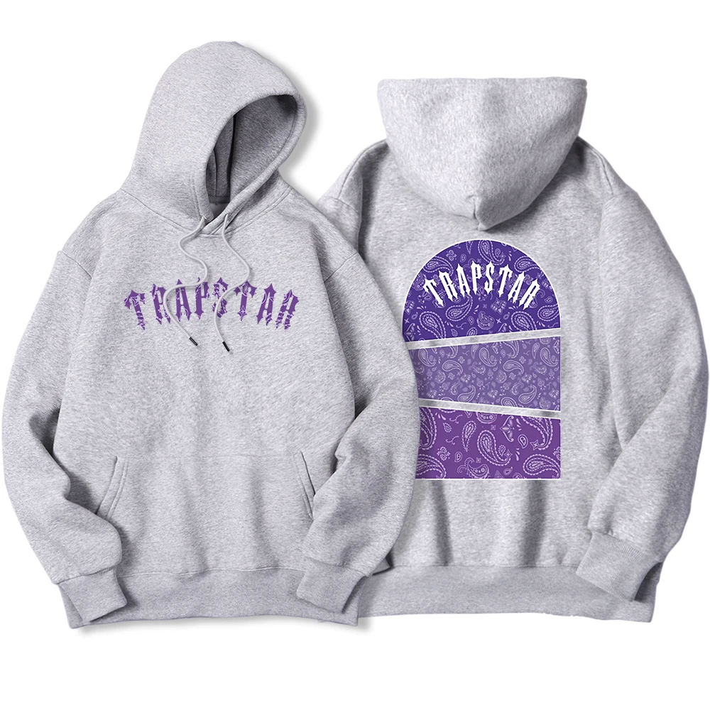 Trapstar Printed Hoodie Men Postmodern Gothic Style Sweatshirts Fashion