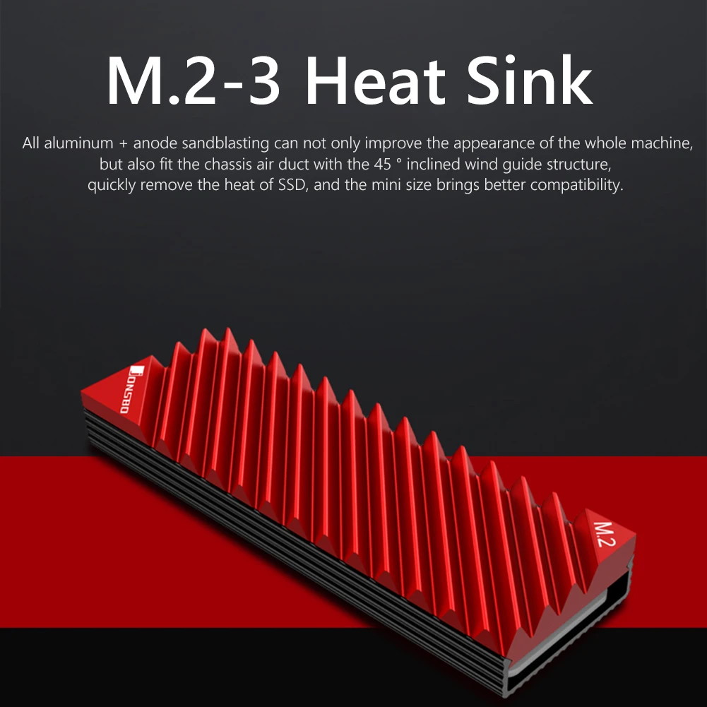 Jonsbo M.2-3 Aluminum 2280 nvme SSD Heat Sink