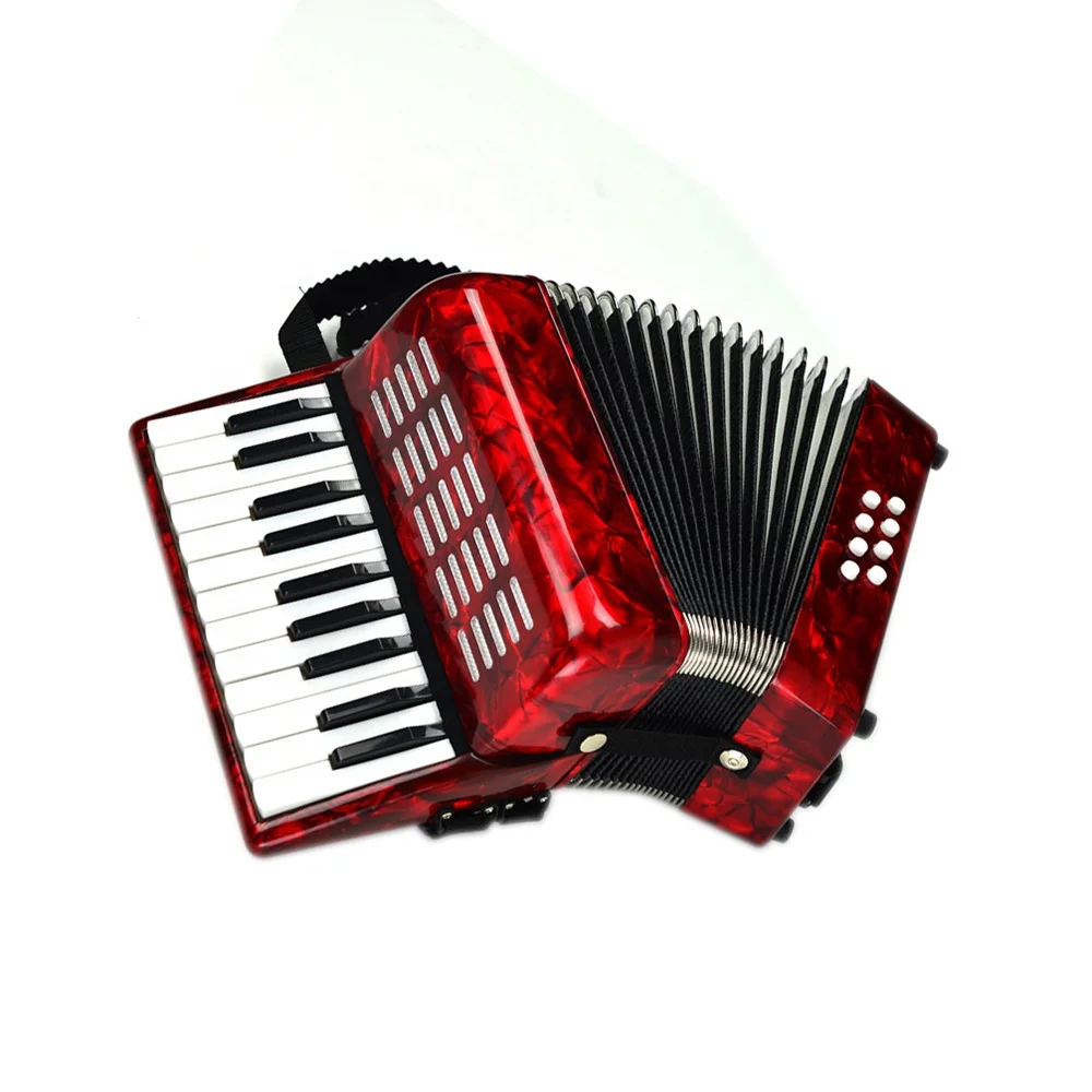 Seasound OEM 22-Key Wood Student Piano Keyboard JP2208 8 Bass Accordion Chromatic Instrument