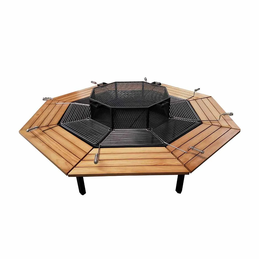 Fire Pits Wood Burning Outdoor Firepit Brazier Table 8 Seater Buy
