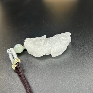 Wholesale High-quality Natural Jadeite Carved Pixiu Pendant Accessories, Classic and Fashionable