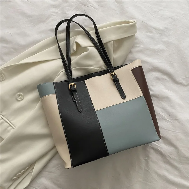 Fashion Multifunction Big Size Large Capacity PU Leather Tote Bags Handbag Tote One Shoulder Bag