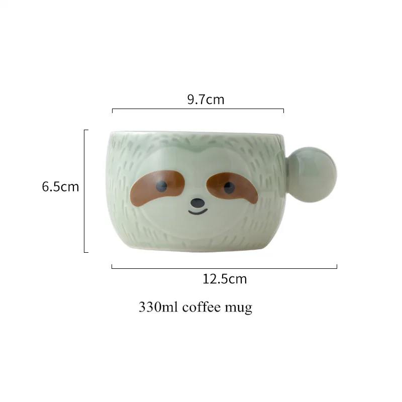 product fenn cartoon ceramic cute dinnerware animal sloth plate breakfast salad fruit bowl creative restaurant aesthetic dinner plate-61