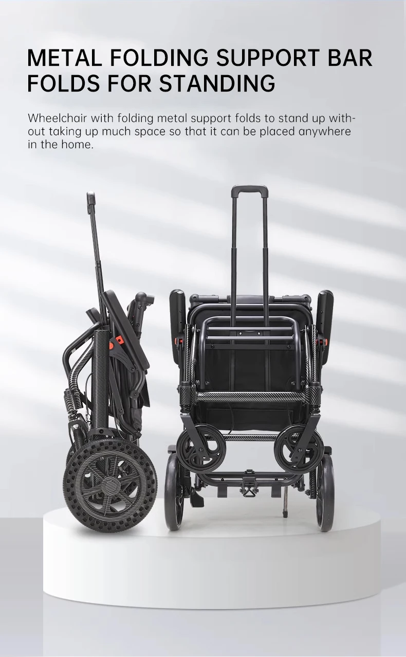 Foldable Traveling Electric Folding Powerful Wheelchair Portable Lightweight Dual Controller wheelchair electric powerchairs supplier