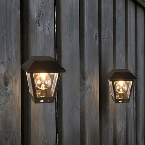 Vertak Outdoor Solar Panel Lamps Outdoor Garden Waterproof IP44 Solar Charging Lamp Wall Light with 4.5m Sensing Distance