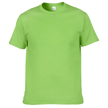 2020 Bulk wholesale mens basic plain Light green t shirt 100% cotton premium t shirt