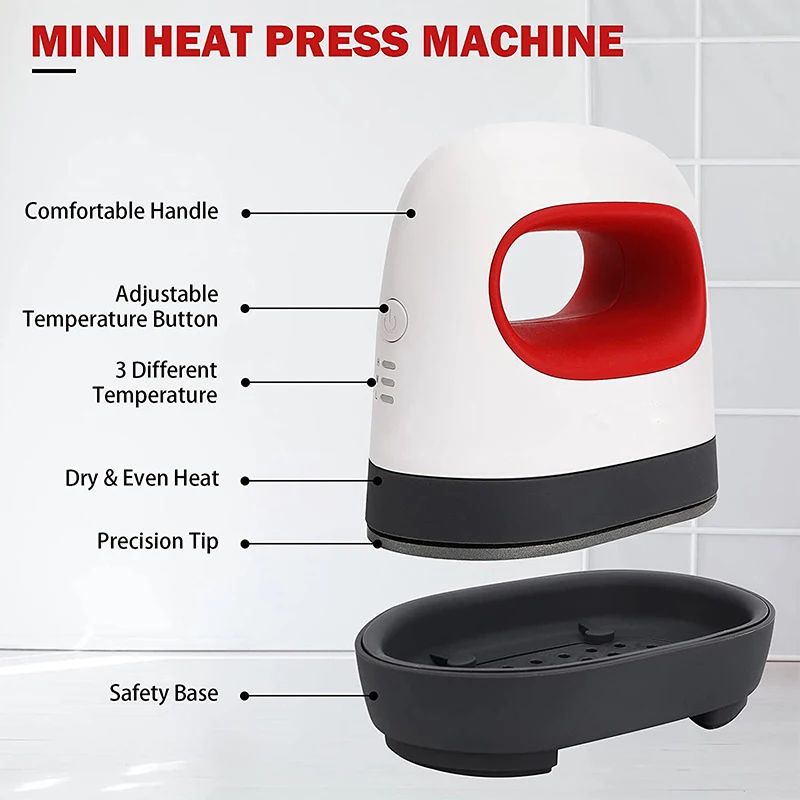 Slendor Mini Heat Press Machine for T Shirts Shoes 4.17 x 2.44
