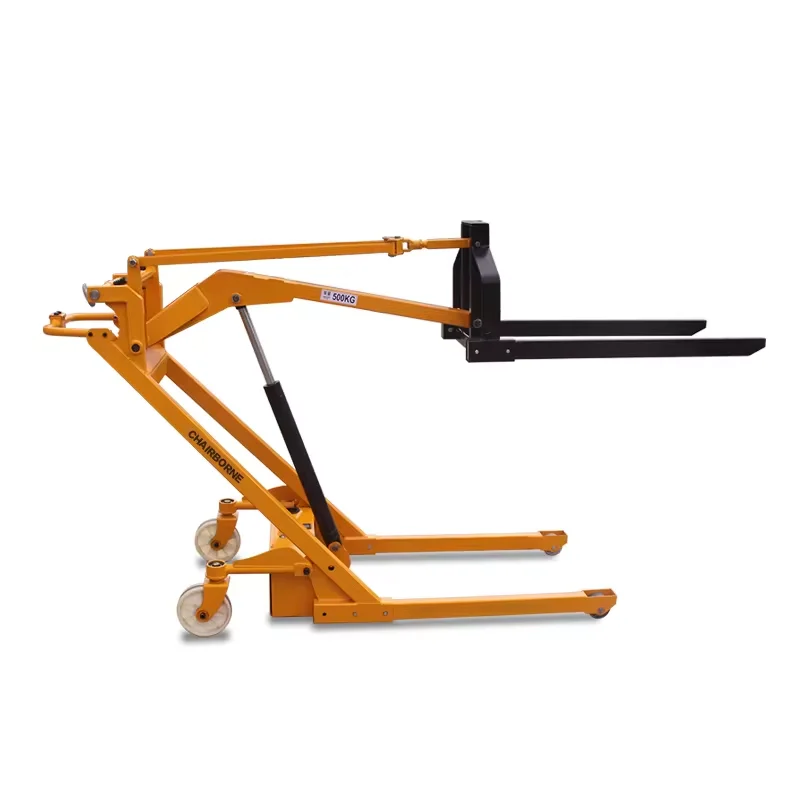 500kg 1.5m Folding Boom Crane Truck Portable Stacker Lift Electr Pallet Foldable Forklift