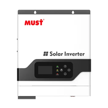 MUST Factory Solar Home Energy System PV1800 VPM 1KW 2KW 3KW Pure Sine Wave Inverter with 60amps MPPT Charger Inbuilt