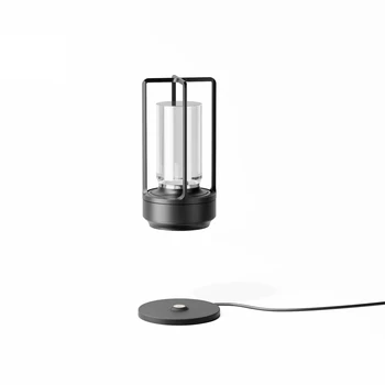 Customized Multi Port Wireless Charging Base Lampe De Table Moderne Dimmable Restaurant Hotel Wireless Rechargeable Table Lamp