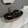 Negro y oro rosa