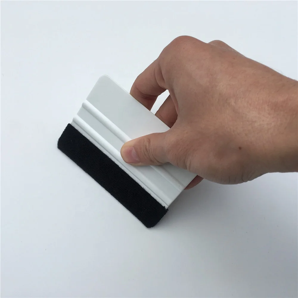 Мягкий белый синий войлочный скребок с логотипом на заказ виниловая пленка инструменты для обертывания