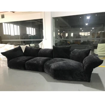 Italy minimalist flower fabric  sofa living room furniture lounge sofa couch