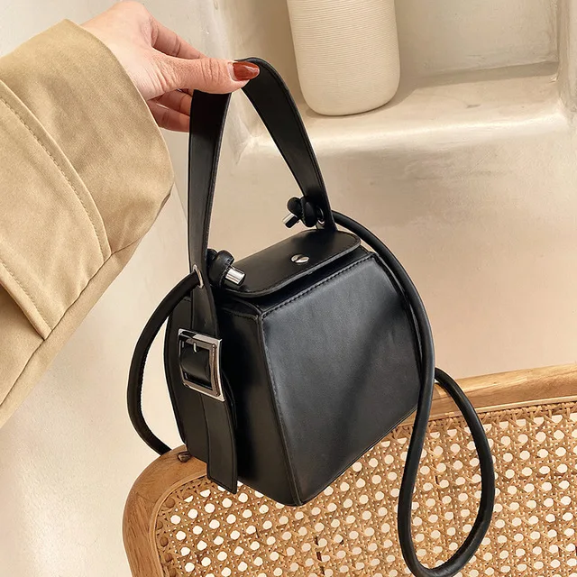 Mini Shoulder Crossbody Bags For Women Solid Color Leather Small